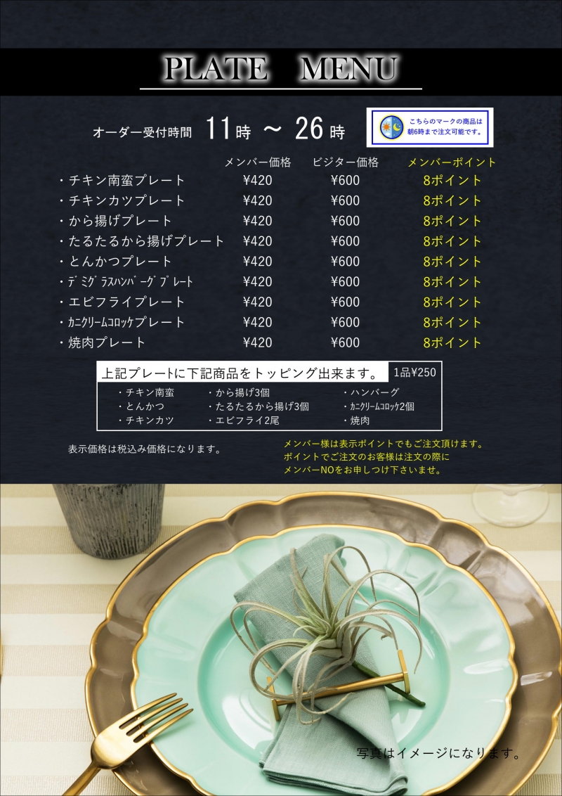 リッドの新しいメニュー①