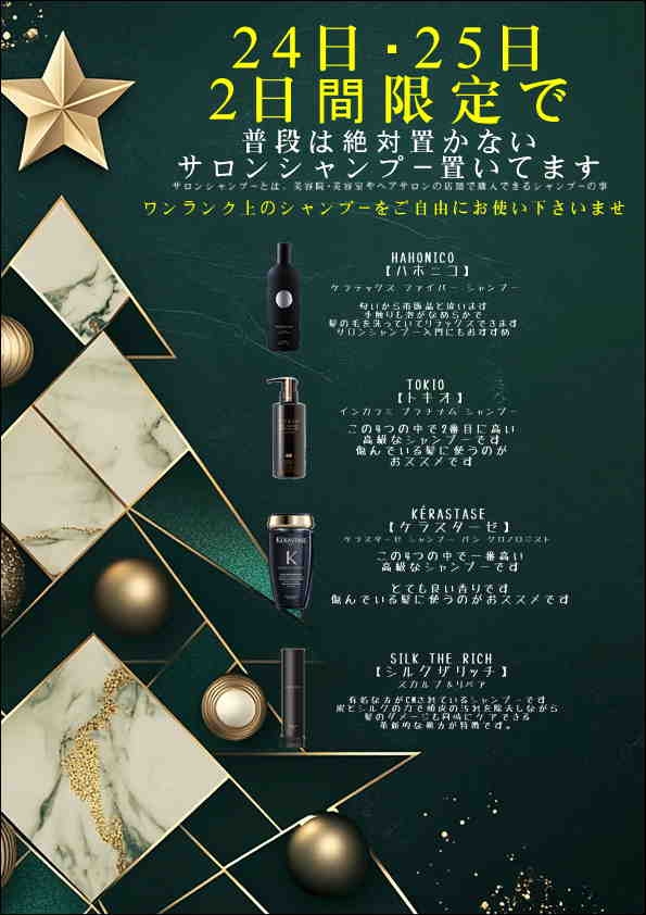 ●【24日・25日限定】高級サロンシャンプー