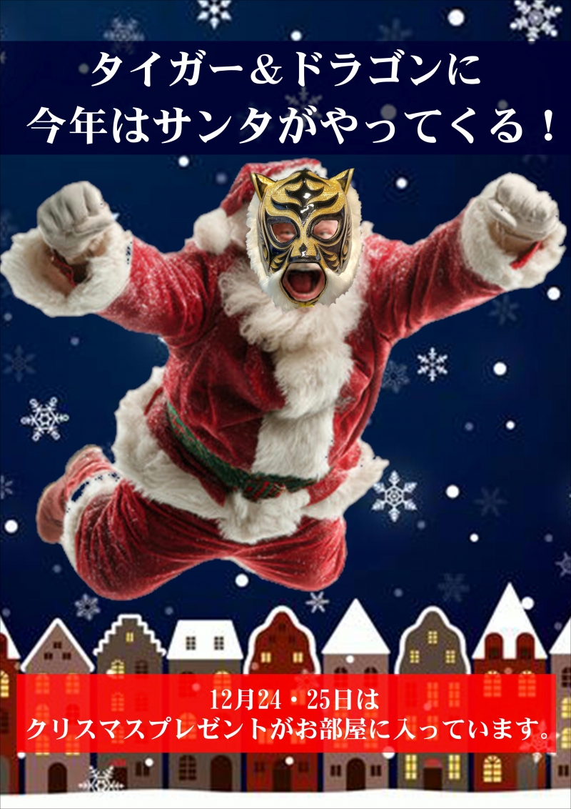 クリスマスはタイガーサンタからプレゼント！